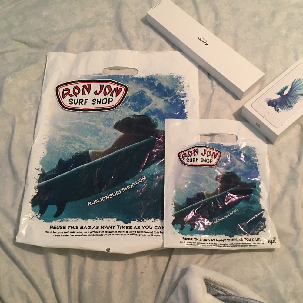 ron jon plastic bag